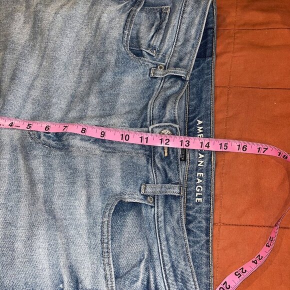 American Eagle Womens Stretch Denim Jeans Light Wash Size 14 - Picture 7 of 9